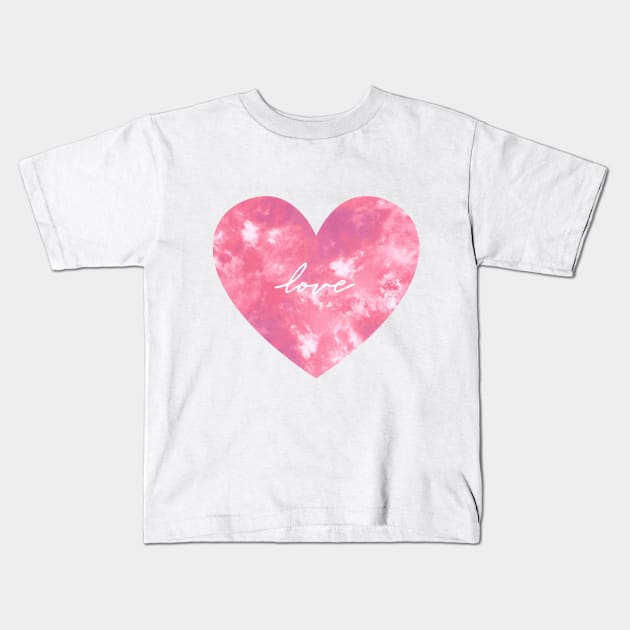 Dye Heart Love Kids T-Shirt by VeRaWoNg